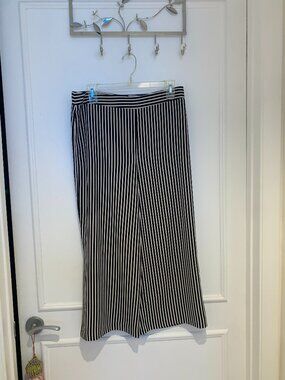 Cynthia Rowley Black/White Striped Flowy Palazzo Pants Size 6, New Without Tags